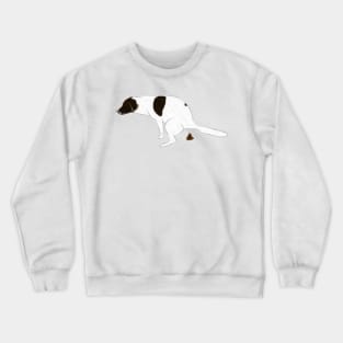 Artwork of an English Pointer Dog squatting I Crewneck Sweatshirt